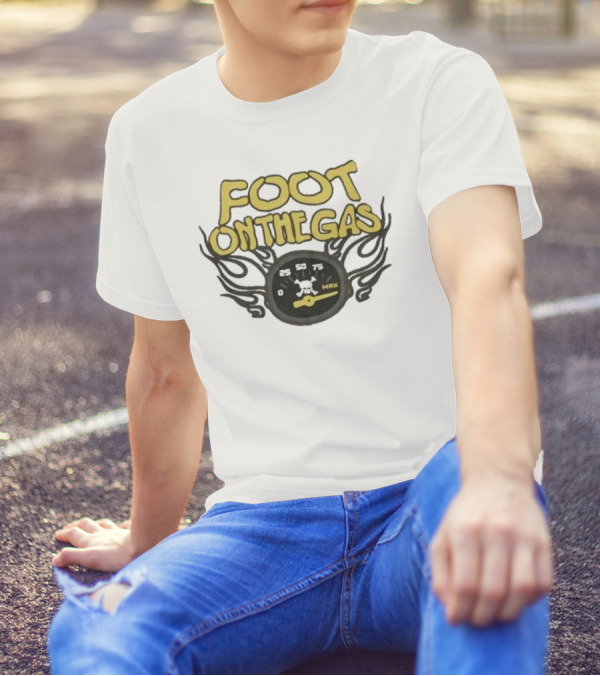 Kenneth Walker Foot On The Gas Speedometer Flame T-Shirt