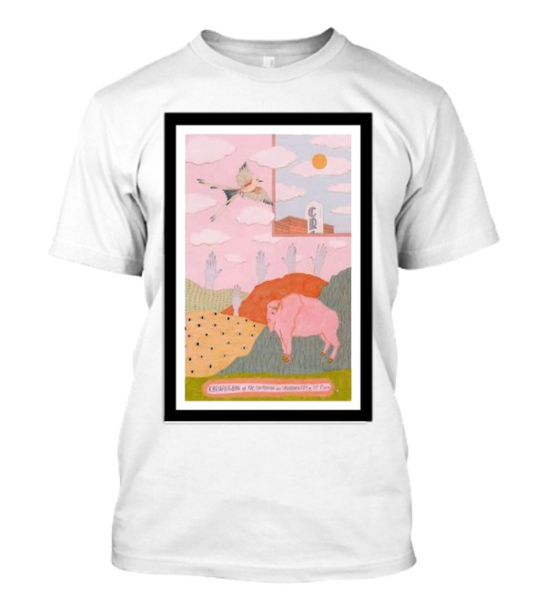 Khruangbin At The Criterion In Oklahoma City OK On Oct 7 2024 With Flying Bird And Pink Buffalo T-Shirt