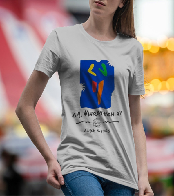 L.A. Marathon XI March 3, 1996 Los Angeles Marathon 90s Race Racer Comfort T-Shirt