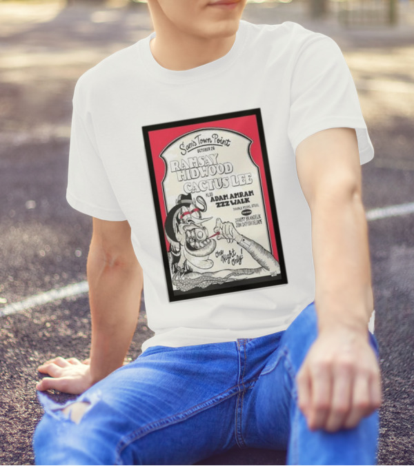 Ramsay Midwood Cactus Lee Adam Amram Zzz Walk One Night Only Sam's Town Point October 26 2024 Austin TX Tour T-Shirt