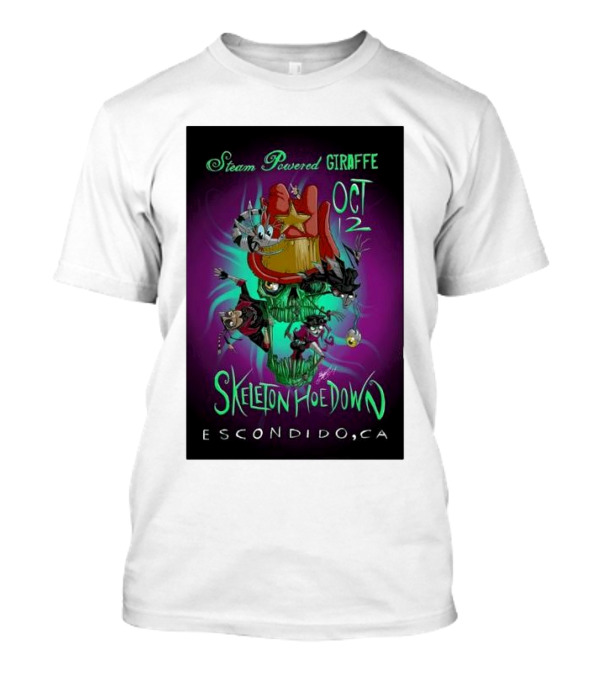 Steam Powered Giraffe Skeleton Hoedown Oct 12 2024 Escondido CA T-Shirt