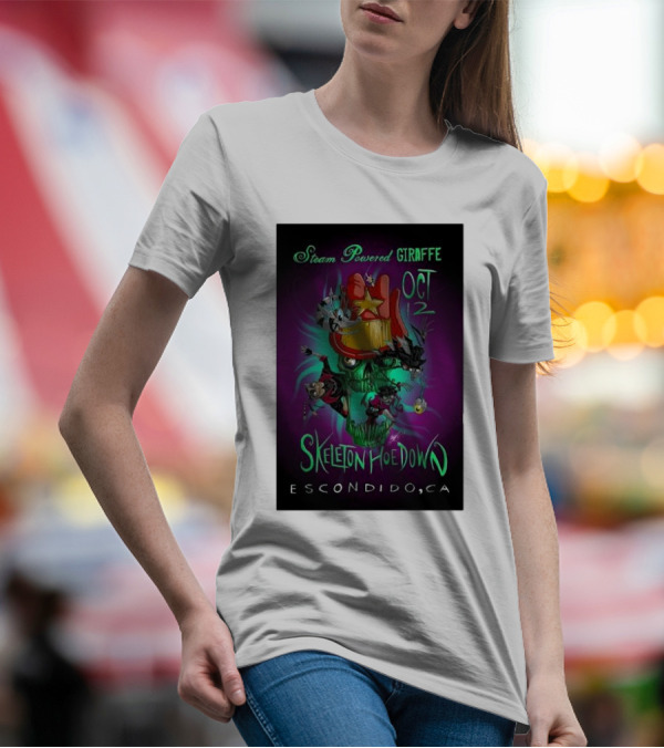 Steam Powered Giraffe Skeleton Hoedown Oct 12 2024 Escondido CA T-Shirt
