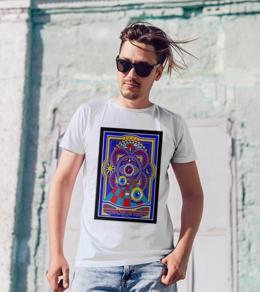 Strangers Stopping Strangers December 6 2024 White Eagle Hall Jersey City NJ Psychedelic Pattern Eye T-Shirt