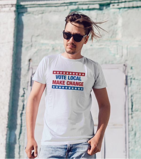 Vote Local Make Change Star Red And Blue T-Shirt
