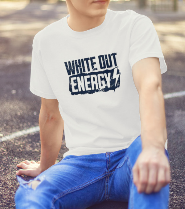 White Out Energy Lightning Bolt T-Shirt