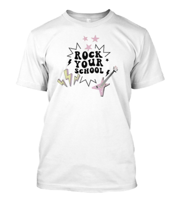 Back To School Rock Your School Music Lover Stars Electric Guitar T-Shirt