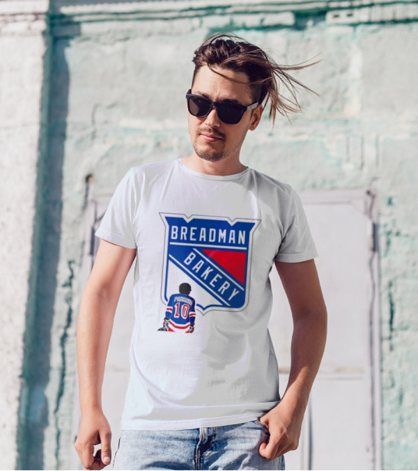 Breadman Bakery Artemi Panarin 10 True Blue New York Rangers Fan T-Shirt