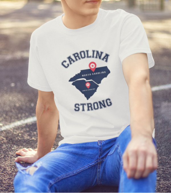Carolina Strong North Carolina South Carolina Map T-Shirt
