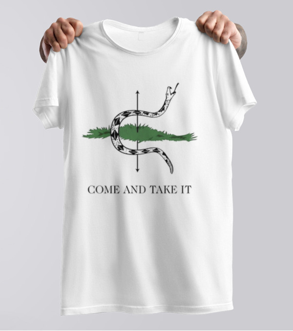 COME AND TAKE IT Snake Flag With Coiled Rattlesnake And Pine Branch T-Shirt