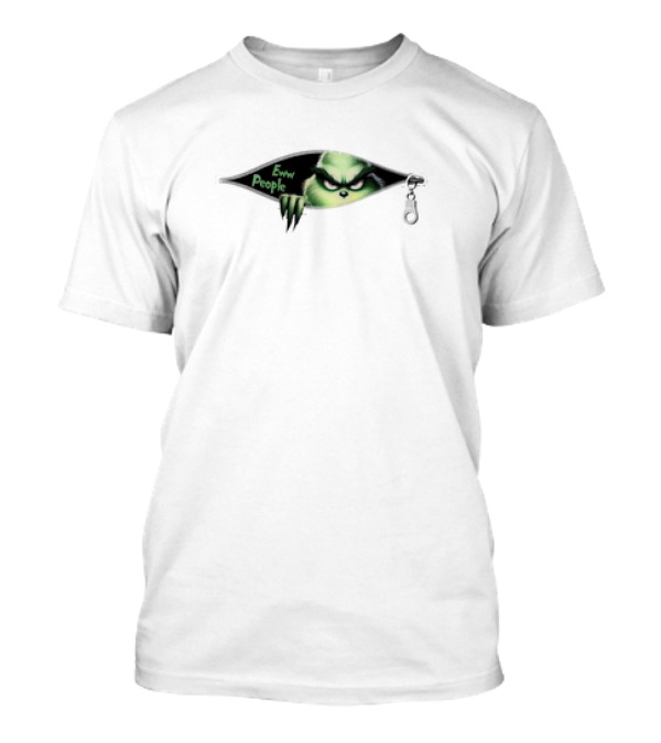 Funny Christmas Ew People 2024 Grinch Meme Zipper T-Shirt