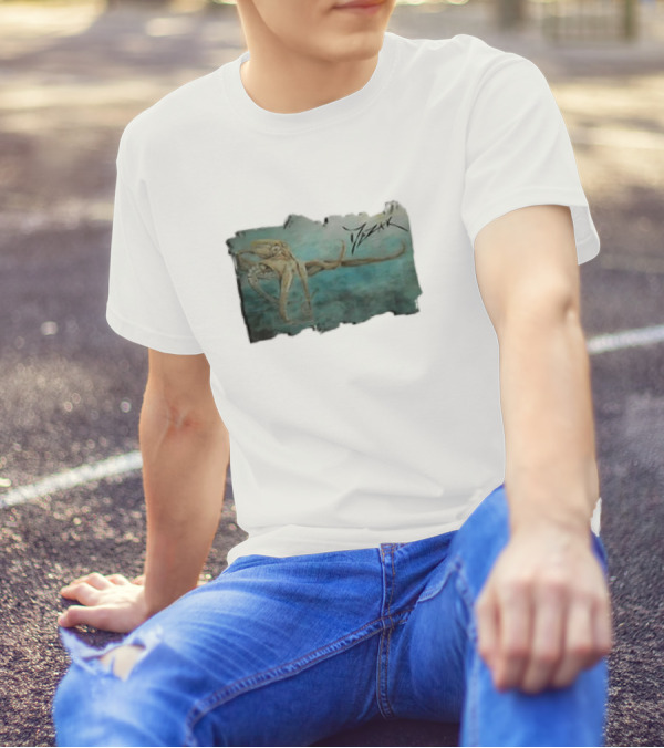 Mezak Art Solitary Octopus Ocean Scene T-Shirt