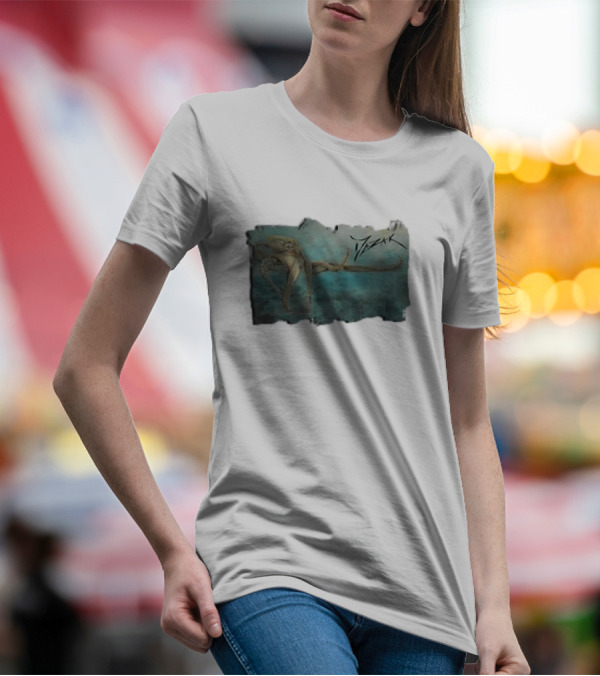 Mezak Art Solitary Octopus Ocean Scene T-Shirt