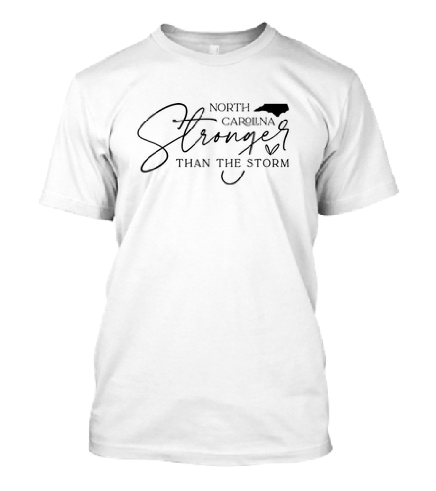North Carolina Map Stronger Than The Storm T-Shirt