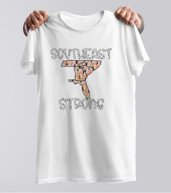 Southeast Strong Retro Vintage Cowhide Pattern Map T-Shirt