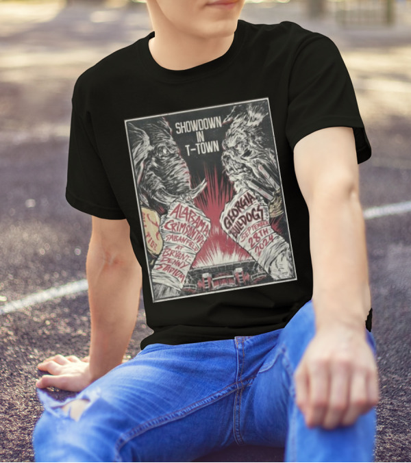 Showdown In T-Town Alabama Crimson Tide Vs Georgia Bulldogs September 28th 2024 Bryant Denny Stadium T-Shirt