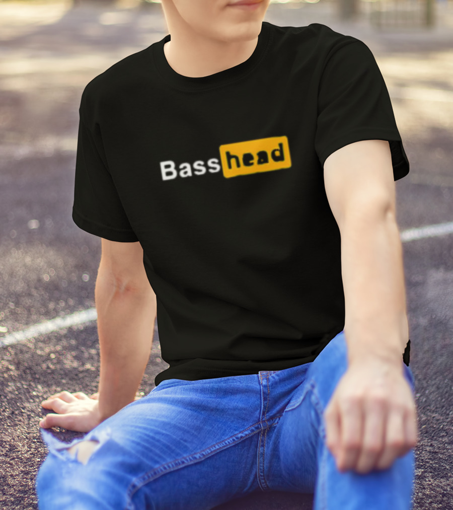 Bass Head Headbanger EDM Rave Festival Costume Dance Music T-Shirt