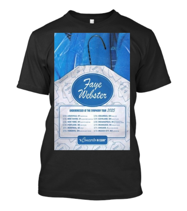 Faye Webster Concerto In Clean Underdressed At The Symphony Tour 2025 T-Shirt