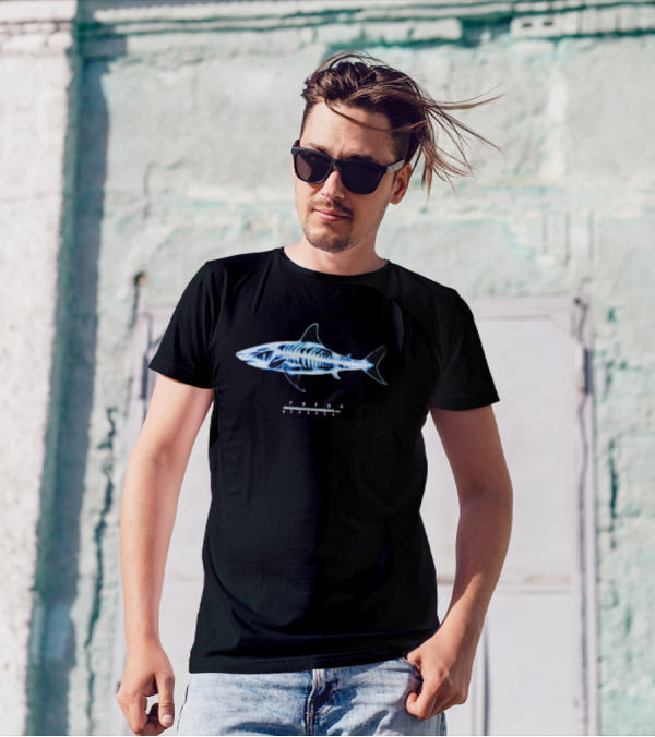 Fufu Loco Shark Retro X-Ray Skeleton T-Shirt