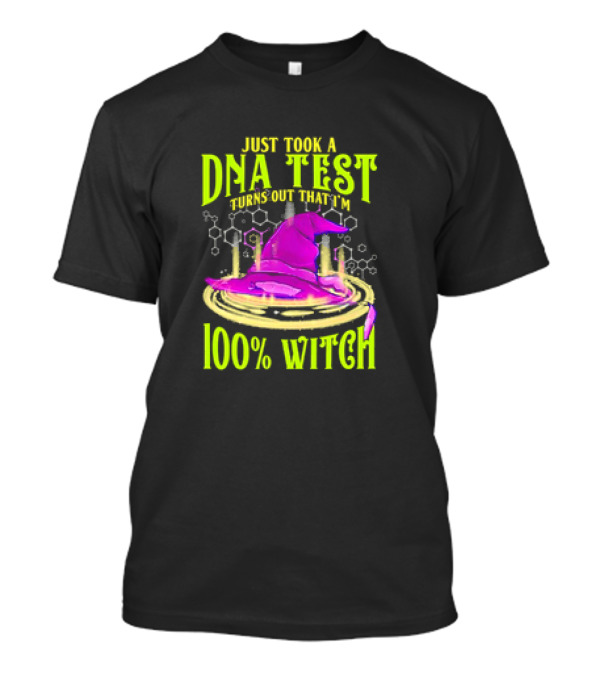 Just Took A DNA Test Turns Out I'm 100% Witch Creepy Pentagram T-Shirt