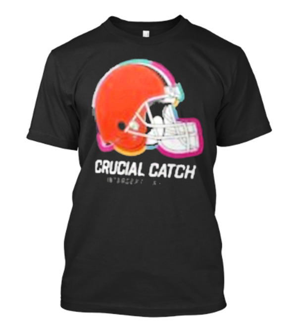 Browns Crucial Catch Intercept Cancer 2024 Football Helmet T-Shirt