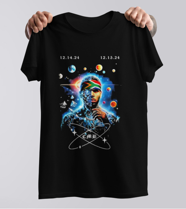 Chris Brown Tour December 14-15 2024 Cosmic Space Exploration CMB T-Shirt