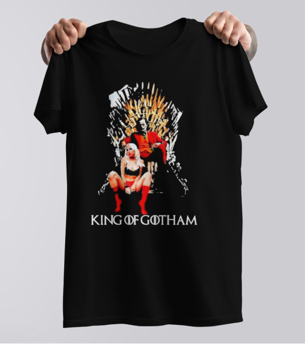 Joker And Harley Quinn King Of Gotham Throne T-Shirt