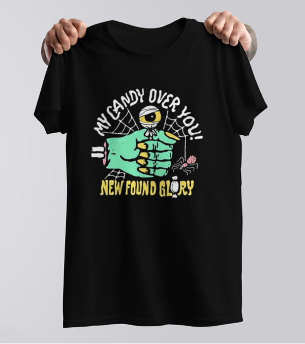 New Found Glory My Candy Over You Spider Web Eyeball Monster Hand T-Shirt