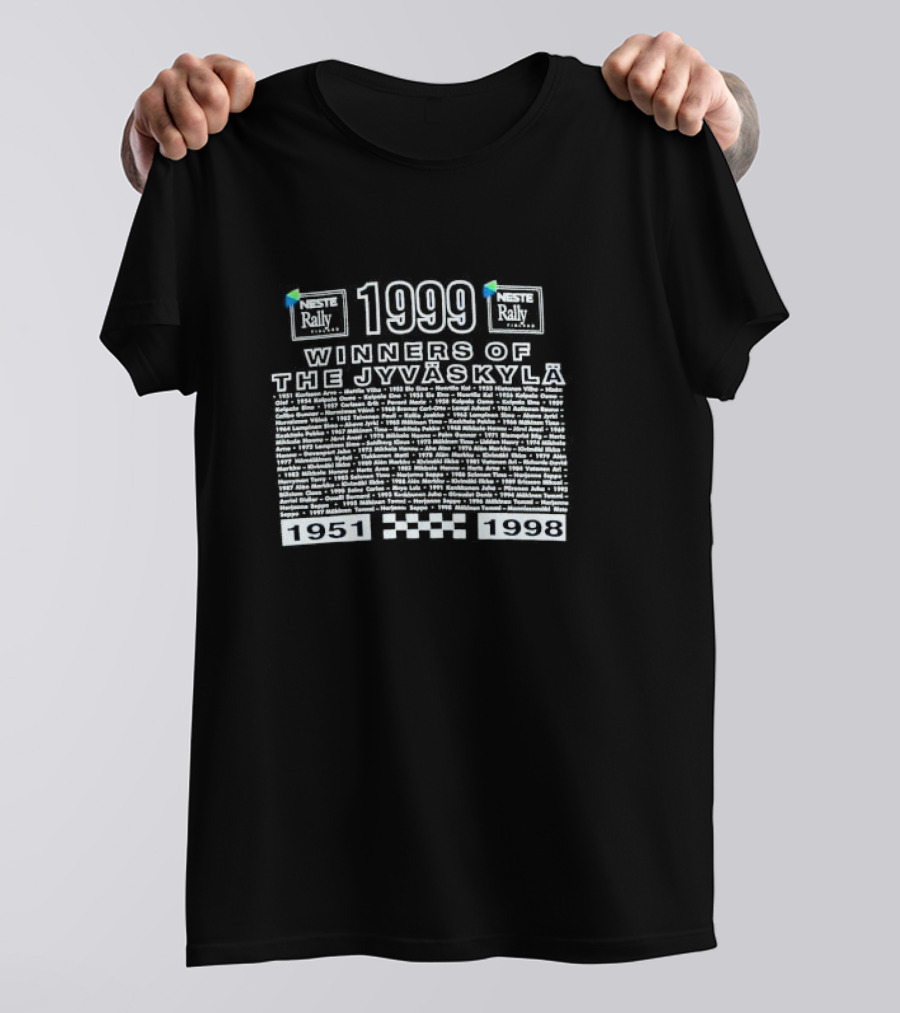 Neste Rally Finland 1999 Winners Of The Jyväskylä 1951-1998 T-Shirt