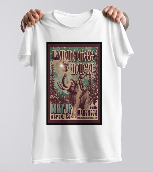 The String Cheese Incident Belly Up Aspen CO March 6-8 2025 Tour T-Shirt