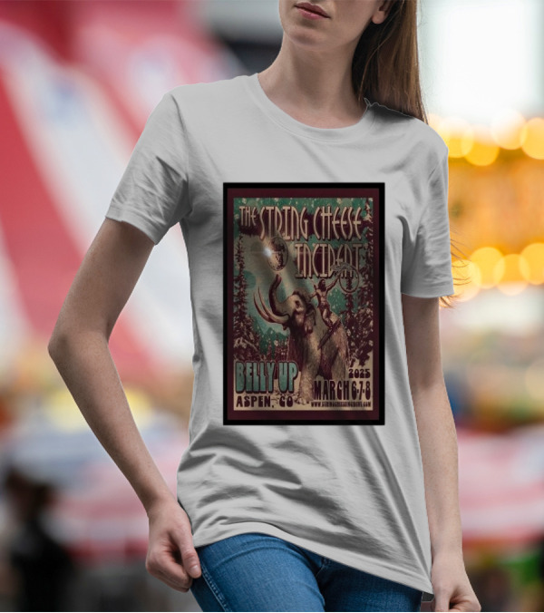 The String Cheese Incident Belly Up Aspen CO March 6-8 2025 Tour T-Shirt