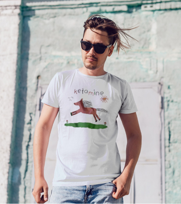 Ketamine Horse Meme With Sun And Grass T-Shirt