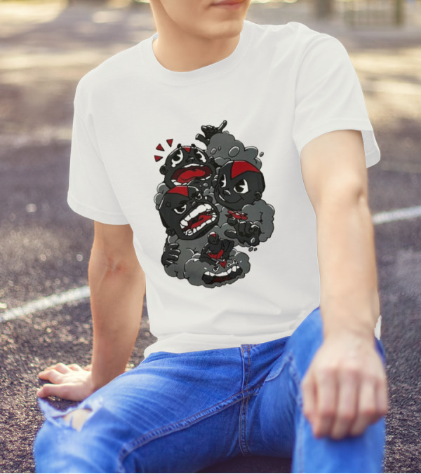 Lil Darkie Emotional Expressions Character Faces Joystick T-Shirt