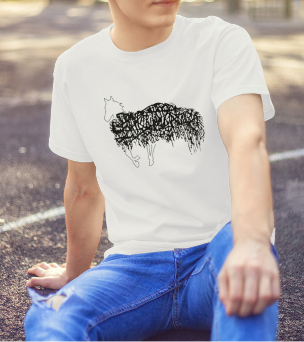 Sanguisugabogg Pony Cover Abstract Dripping Horse T-Shirt