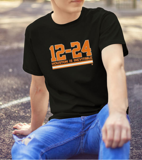 12-24 Houston Is Inevitable Orange Text T-Shirt