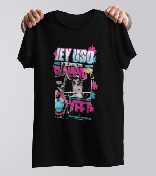 Jey Uso Intercontinental Champion Yeet WWE Tropical Vibes T-Shirt