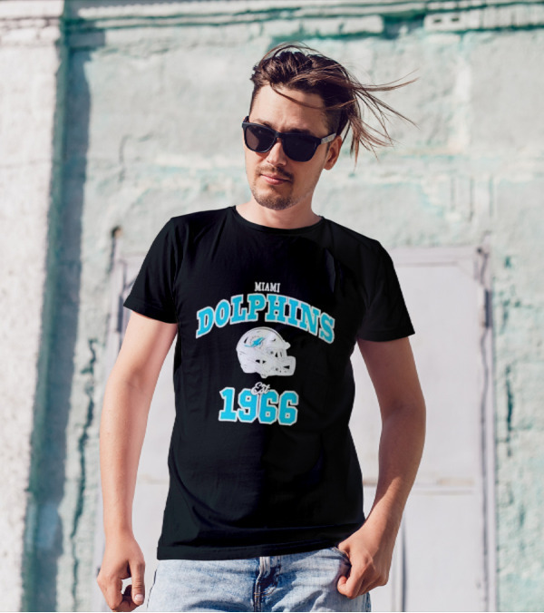 Miami Dolphins Est 1966 Aleali May Collaboration T-Shirt