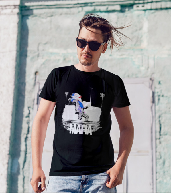 Put On A Happy Face Mafia Buffalo Bills Stadium Steps T-Shirt