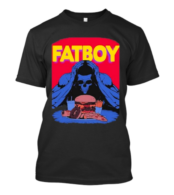 Raskolapparel Fatboy Skull Blue Figure With Fast Food T-Shirt