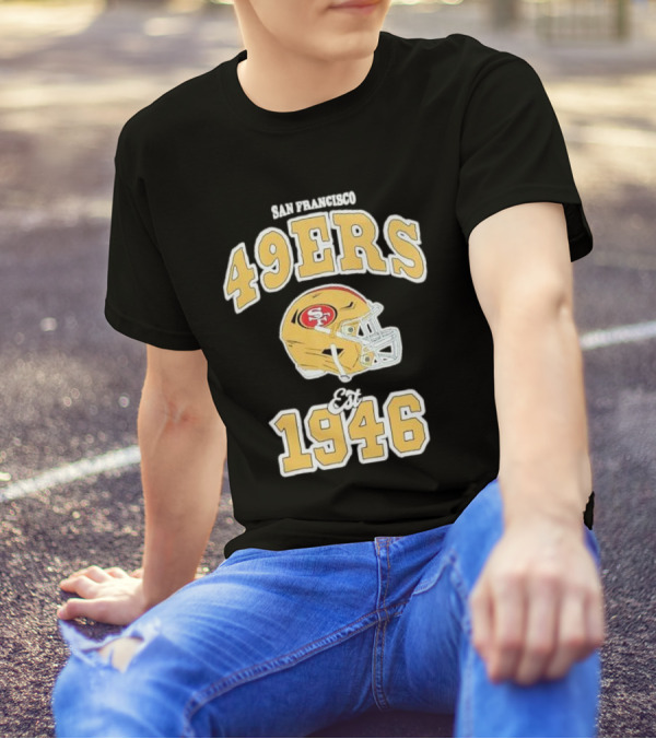 San Francisco 49ers Est 1946 Aleali May Helmet T-Shirt