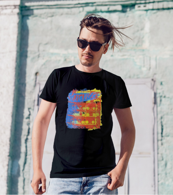 Switchfoot Concert Tour Cities Black Stereo Bold Colors T-Shirt