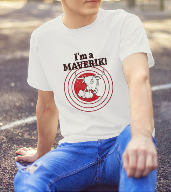 Retro I'm A Maverik Bull With Red Circle Target T-Shirt