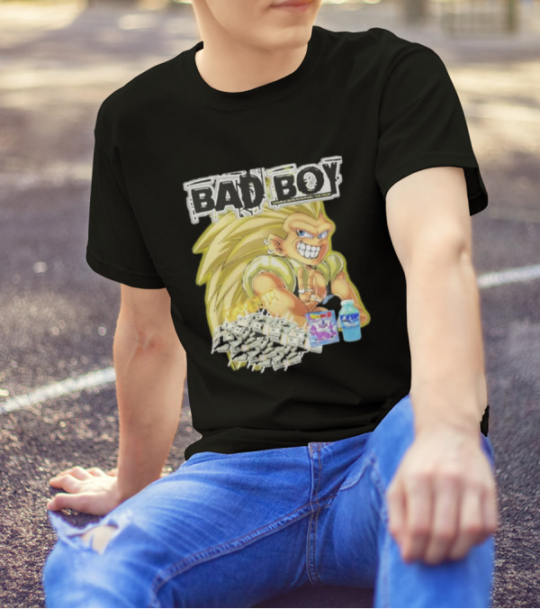 BAD BOY Sparking 2 Gotenks With Money And Blue Drink T-Shirt