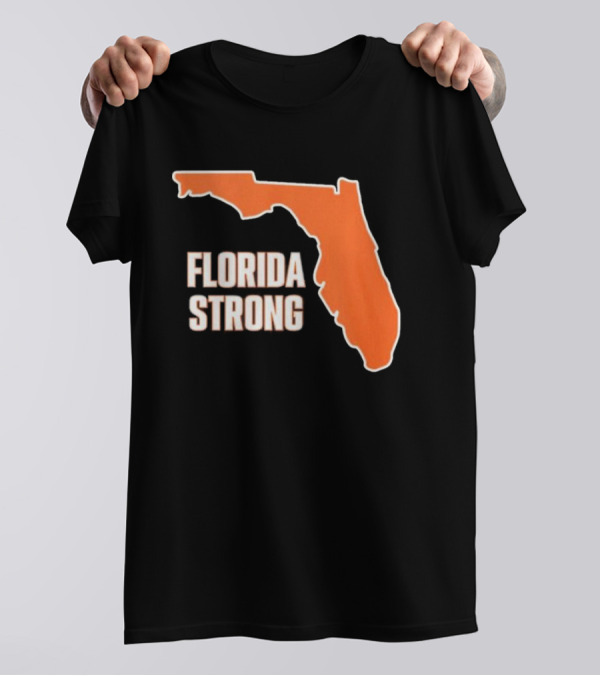 Florida Strong 2024 Orange State Map T-Shirt