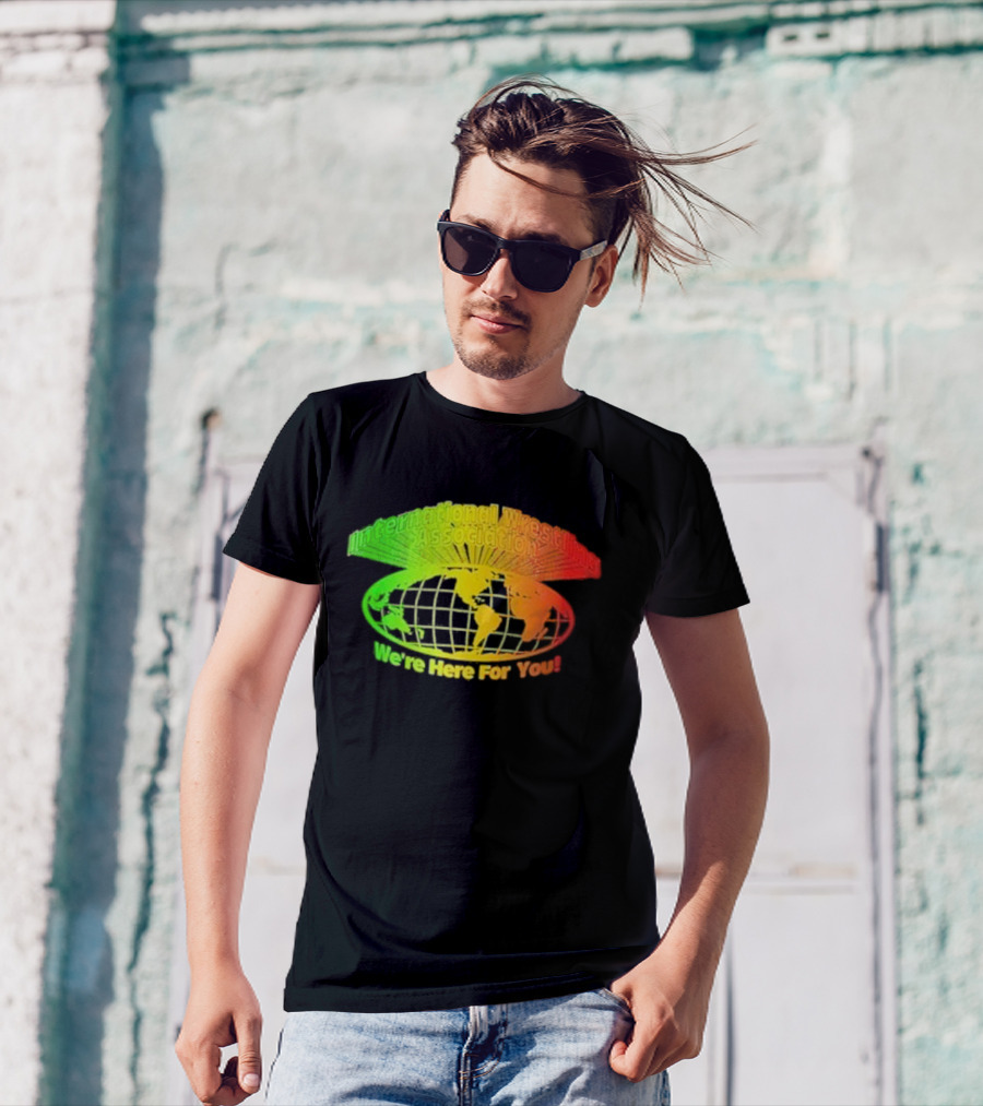 International Wrestling Association We’re Here For You Global Map T-Shirt