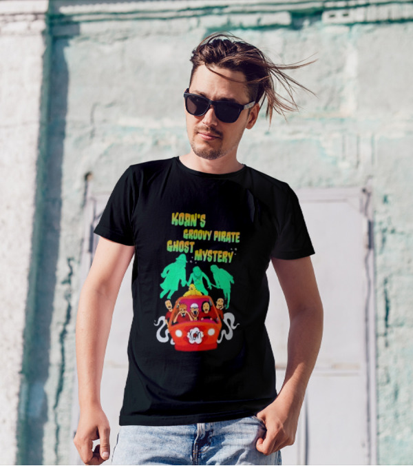 Korn's Groovy Pirate Ghost Mystery Machine Spectacular Adventure With Spooky Figures And Red Car T-Shirt
