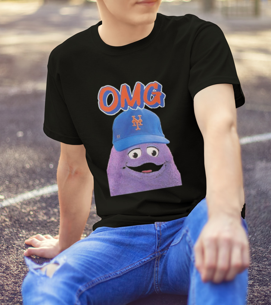 OMG Grimace Mets Cap 55 T-Shirt