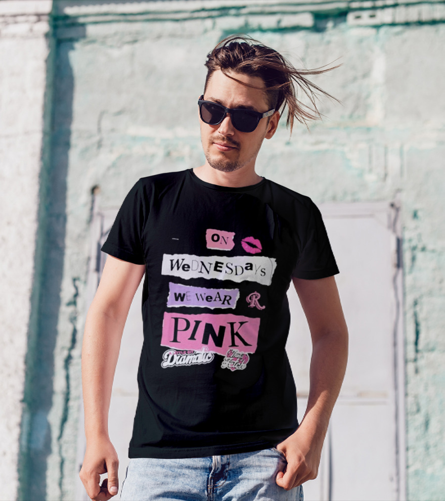 On Wednesdays We Wear Pink Mean Girls Drama Queen Fetch Lips T-Shirt