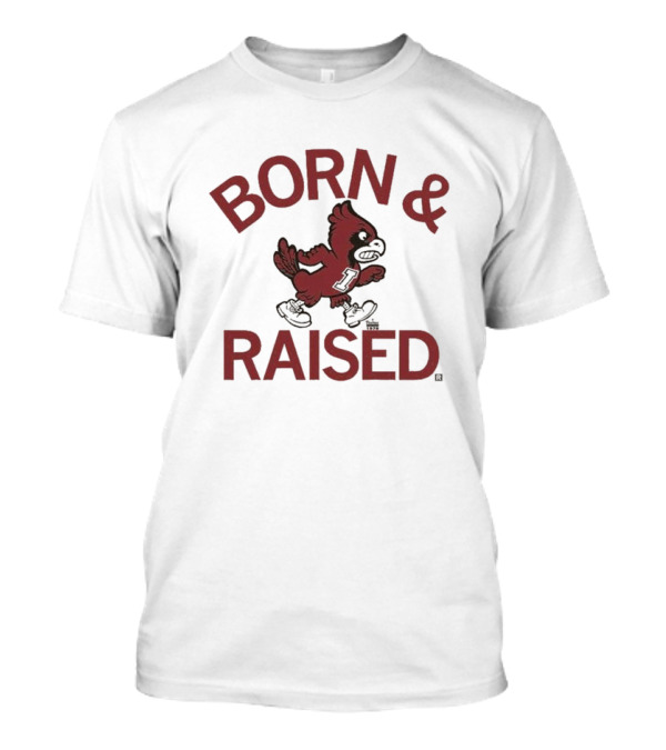 Born And Raised Vintage Heavyweight Cardinal Mascot T-Shirt