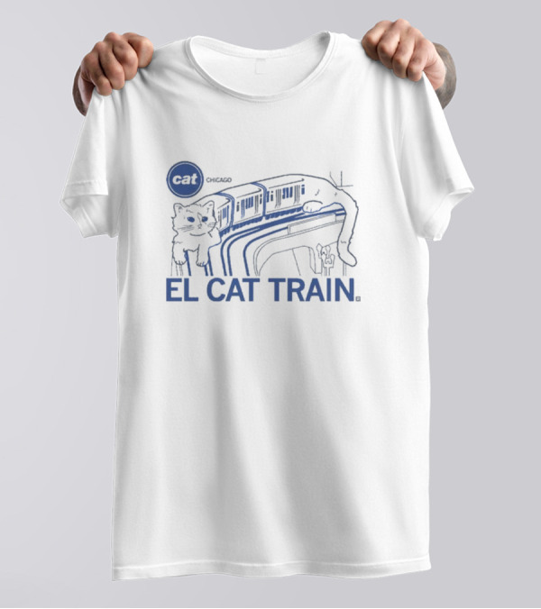 Chicago El Cat Train Heavyweight T-Shirt