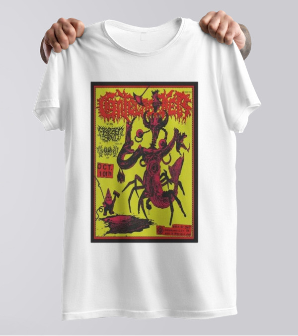 Gatecreeper With Death Metal Bands October 10th 89th Street OKC Oklahoma City OK T-Shirt